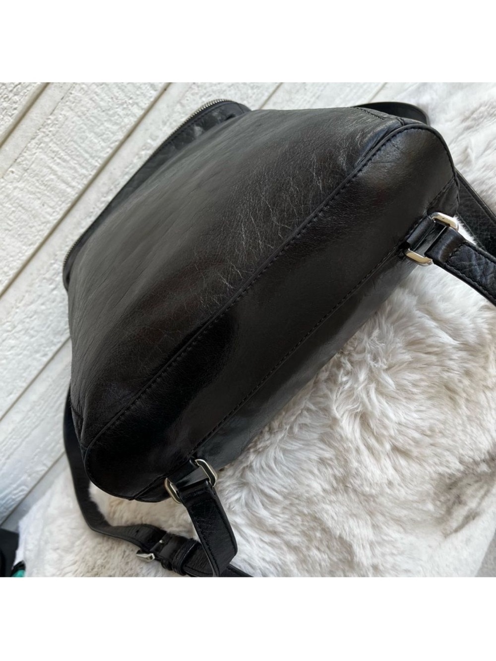 MICHAEL KORS Lisbeth Sable Tribeca Quinn Backpack Shoulder Bag Black Leather - Picture 3 of 10